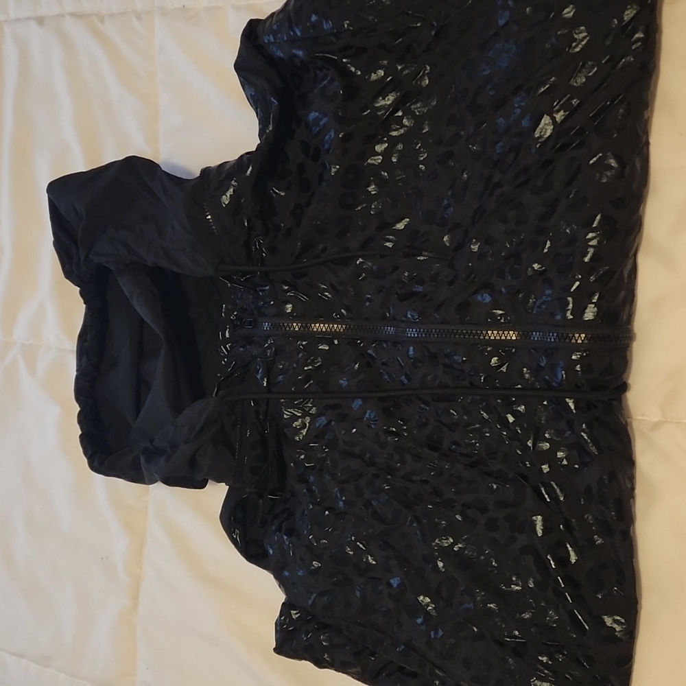 Victorias Secret PINK black shiny anorak jacket gently used